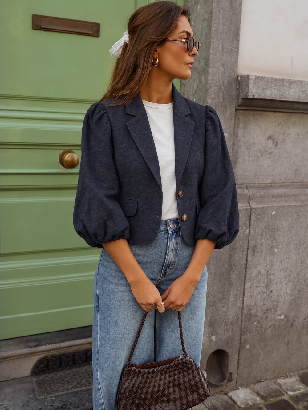 Dolan Left Coast CollectionFrom Anthropologie Navy Blue Balloon Sleeve Jacket XS